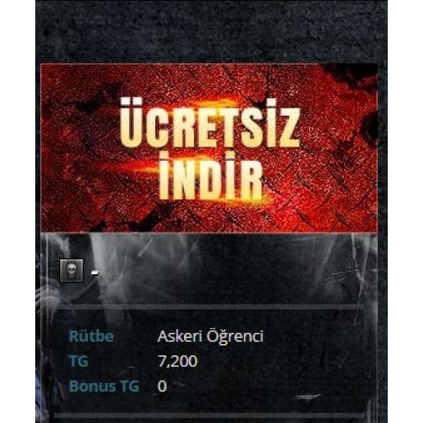  7,200 TG Mevcut Hesap