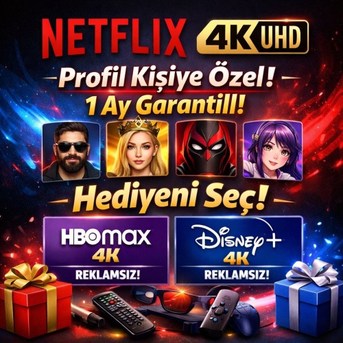  Netflix 4K UHD Kişiye Özel Profil ve Hediyeni Seç