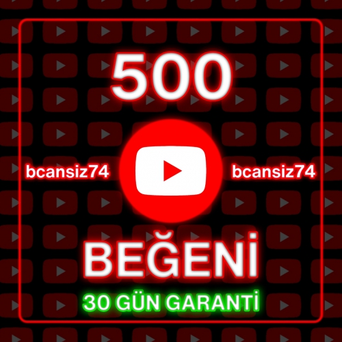  ⭐ Garantili - Kaliteli, 500 YouTube Beğeni