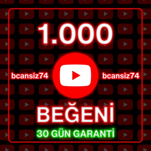  ⭐ Garantili - Kaliteli, 1000 YouTube Beğeni