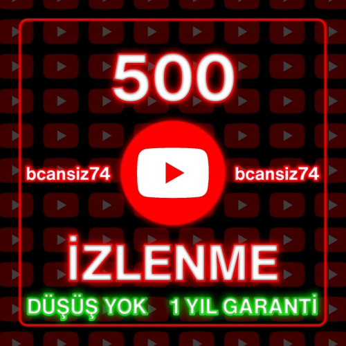  ⭐ Düşüş Yok - Kaliteli, 500 YouTube İzlenme