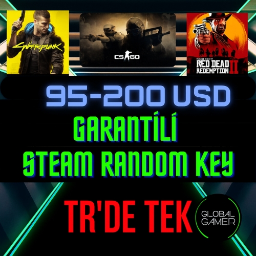  95-200 USD GARANTİLİ RANDOM KEY TR\\DE EN UYGUN