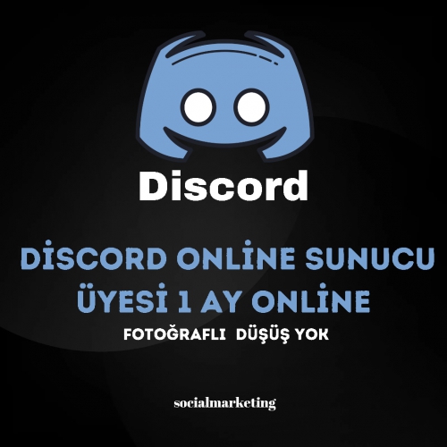  Discord Online Sunucu Üyesi  Max 15K  1 Ay Online  Fotoğraflı  Düşüş Yok