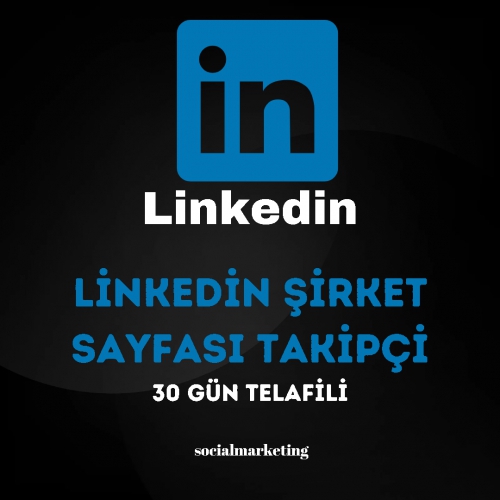  Linkedin Şirket Sayfası Takipçi  Max 900K  30 Gün Telafi