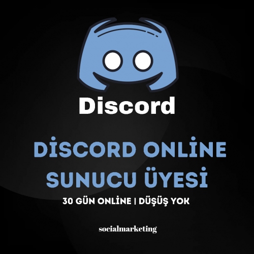  Discord Online Sunucu Üyesi  Max 1.5K  Profil Fotoğraflı Kullanıcılar  30 Gün Online
