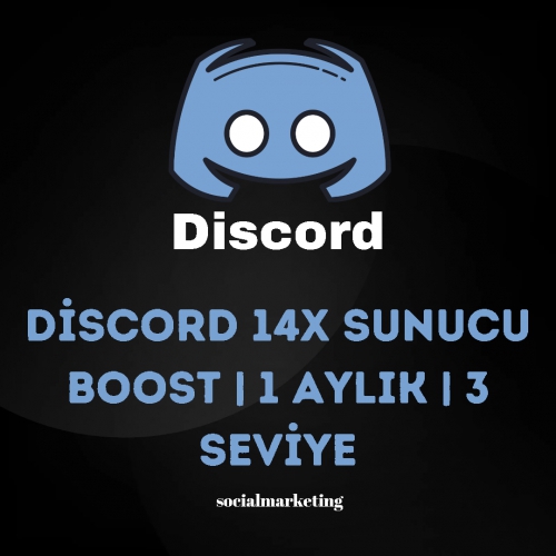  discord 14x Sunucu Boost  1 Aylık  3. Seviye