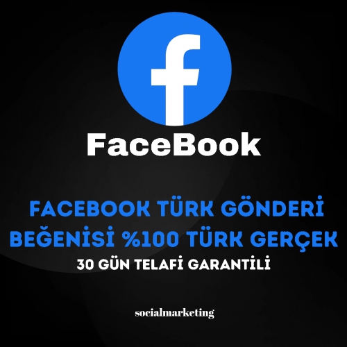  Facebook Türk Gönderi Beğenisi  Max 10K  100 Türk Gerçek  30 Gün Telafi Garantili