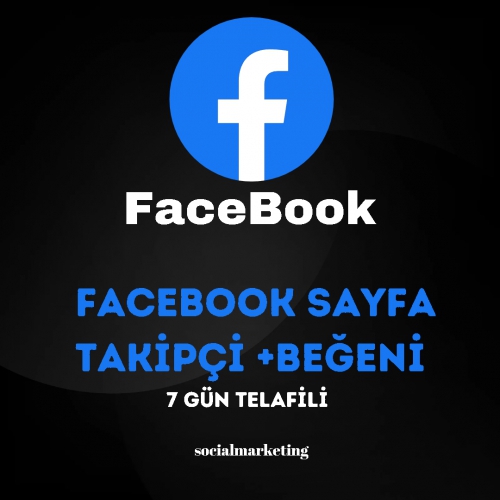  Facebook Sayfa Takipçi + Beğeni  Max 3M  7 Gün Telafili