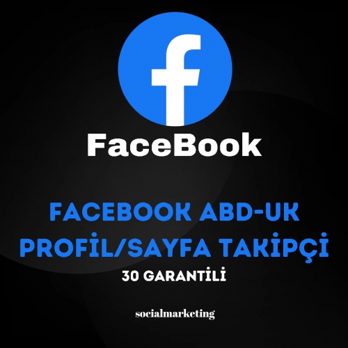  Facebook ABD-UK ProfilSayfa Takipçi  Max 3K  30 Garantili