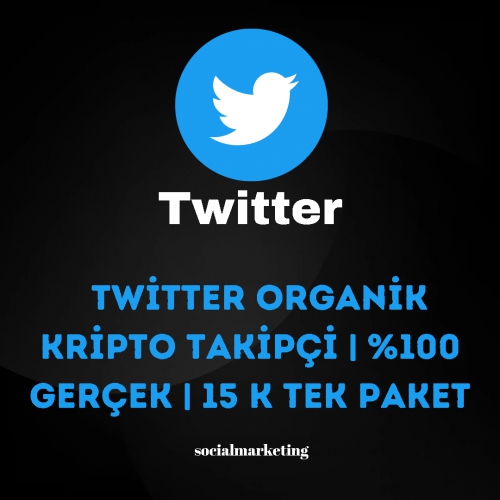  Twitter Organik Kripto Takipçi  100 Gerçek  15K Tek Paket