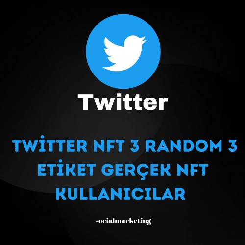  Twitter NFT 3 Random 3 Etiket  Max 2K  Gerçek NFT Kullanıcılar