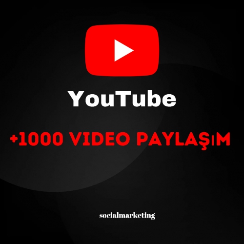  YouTube Video Paylaşım  Max 150K  Düşme Yok  Sosyal Medya Hesaplarında Paylaşılır