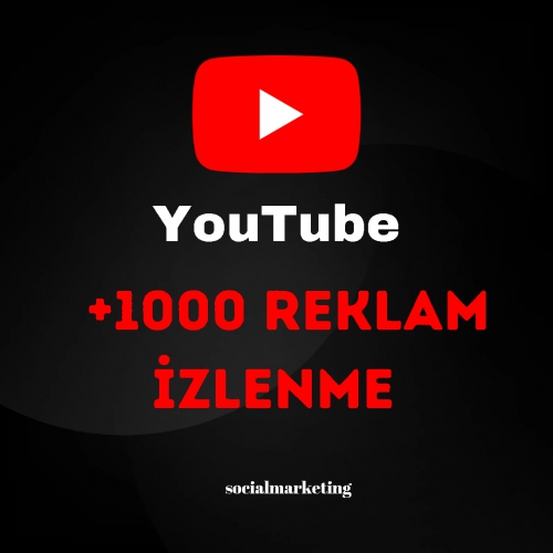  YouTube Reklam İzlenme  Max 10M  100 Organik  365 Gün Garantili