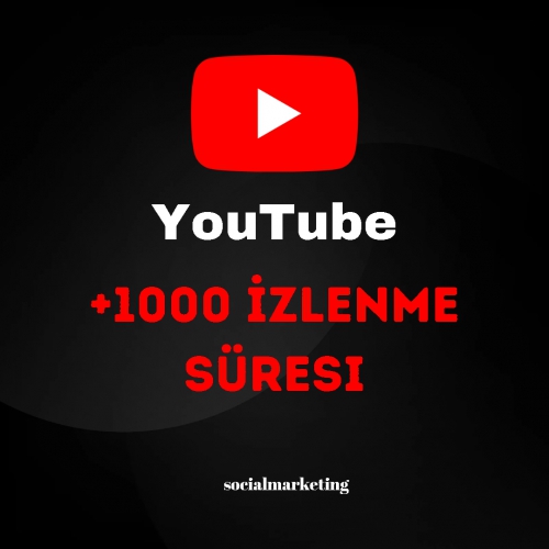  YouTube İzlenme  İzlenme Süresine Yansır  Max 1M  60 Gün Garantili  5-15 Dakika İzler