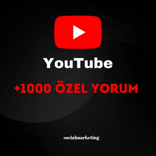  YouTube Özel Yorum  Yabancı Kullanıcılar  Max 2K  30 Gün Garantili