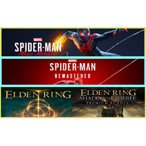  Miles Morales + Spider Remastered + Elden Ring