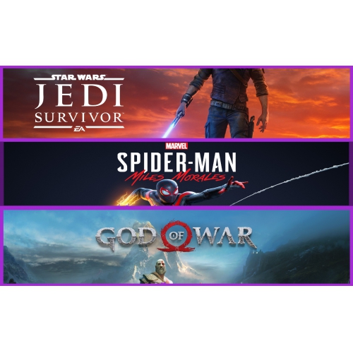 Jedi Survivor + Miles Morales + God Of War