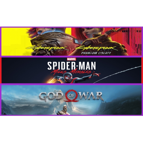  Cyberpunk 2077 + Miles Morales + God Of War