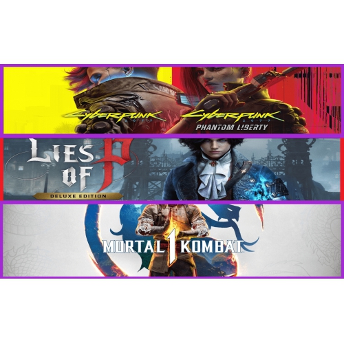  Cyberpunk 2077 + Lies Of P + Mortal Kombat 1