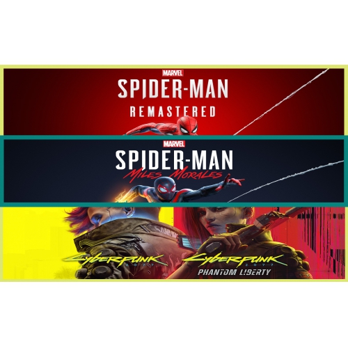  Spider Man R.+ Miles Morales + Cyberpunk