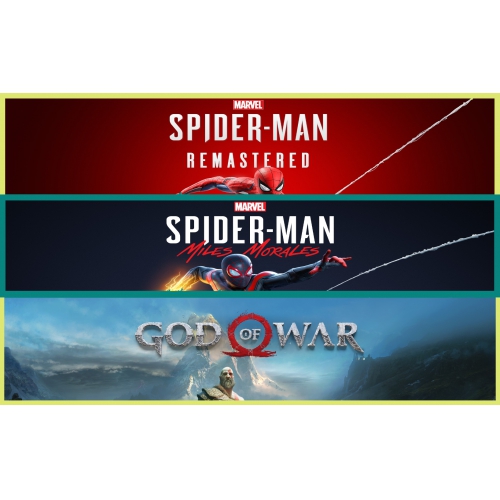  Spider Remastered + Miles Morales + God Of War