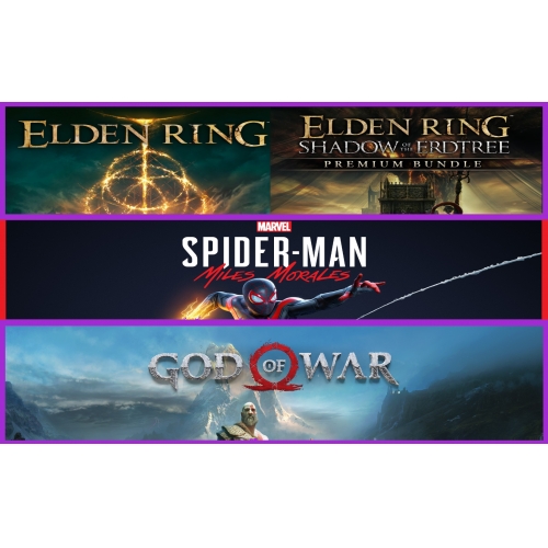  Elden Ring + Miles Morales + God Of War