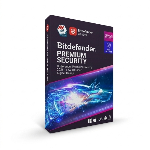  Bitdefender Premium Security 2026 - 1 Ay 10 Cihaz Kişisel Hesap