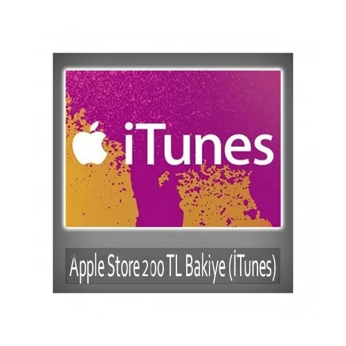  Apple Store 200 TL Bakiye  İTunes
