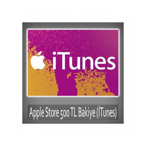  Apple Store 500 TL Bakiye  iTunes