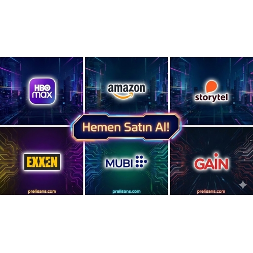  Hbo + Amazon Prime + Storytel+ Exxen + Mubi + Gain