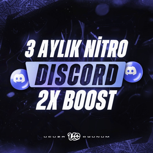  Discord 3 Aylık 2x Boostlu Nitro