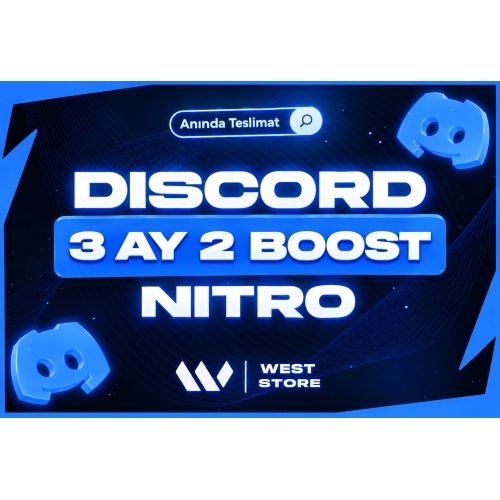 Discord 3 Aylık Nitro + 2 Boost  Garantili