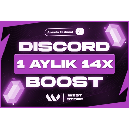  ✨ STOK VAR Discord 1 Aylık 14x Boost ⭐