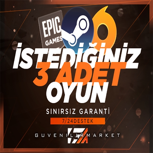  İstediğiniz 3 Oyun + Garanti + Destek