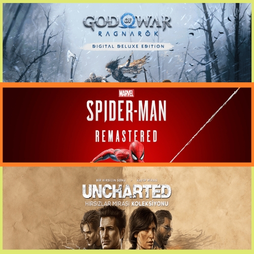  Ragnarök + Spider Remastered + Uncharted
