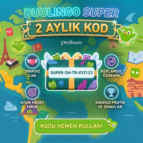  2 Aylık Duolingo Super Üyelik Kodu
