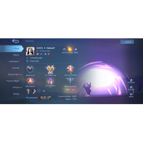  SATILIKTIR  MOBİL LEGEND HESABI
