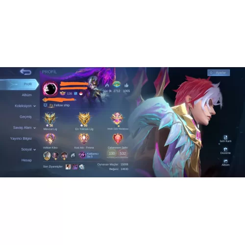  532 Kostüm mlbb hesap