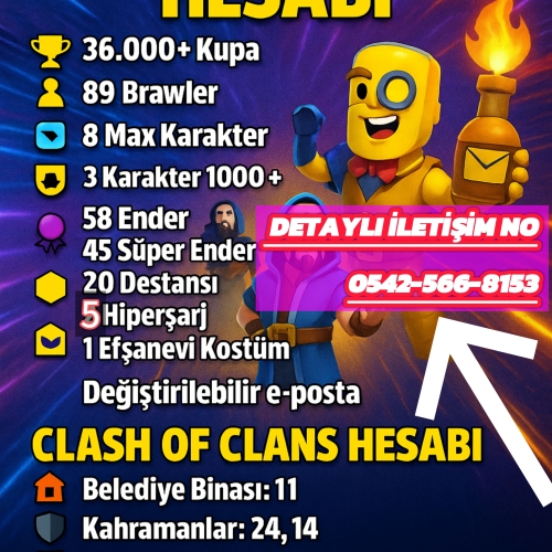  BRAWL STARS HESAP GARANTİLİ