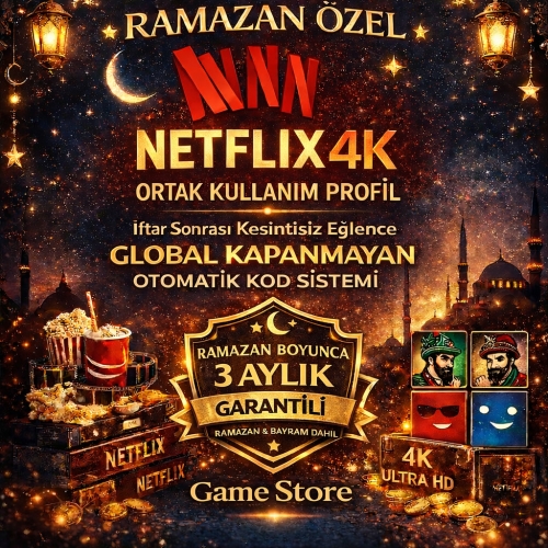 ⭐RAMAZAN ÖZEL⭐ KESİNTİSİZ 90 GÜN İZLE ✅ Netflix 4K UHD  TV  HANE ONAYLI