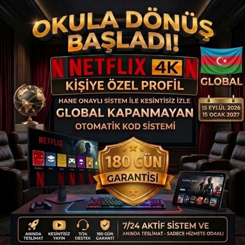 ⭐OKULA DÖNÜŞ BAŞLADI!⭐KESİNTİSİZ 180 GÜN İZLE✅Netflix 4K UHD KİŞİYE ÖZEL