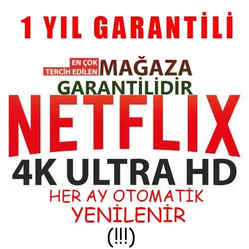  ⭐YILBAŞI ÖZEL⭐ W1 YILLIK NETFLİX 4K UHD PREMİUM HESAP - 365 Gün