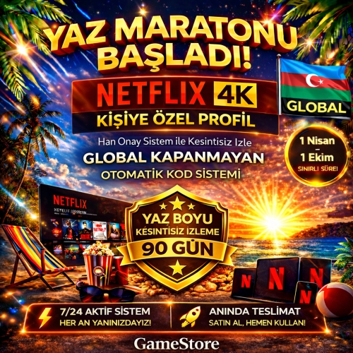  ⭐YAZ MARATONU BAŞLADI!⭐KESİNTİSİZ 90 GÜN İZLE✅Netflix 4K UHD KİŞİYE ÖZEL