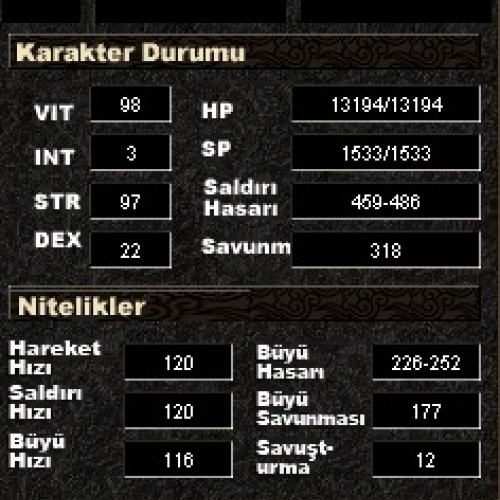  DOLULAR DOLUSU 64 BEDENSEL VE 50 LEVEL ŞAMANI