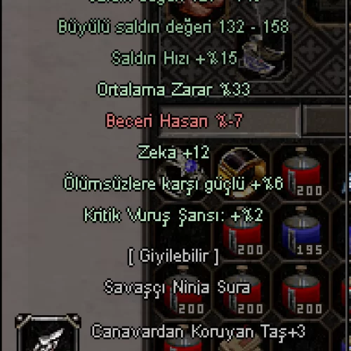  66 LEVEL BÜYÜLÜ SİLAH LONCA ARAZİLİ