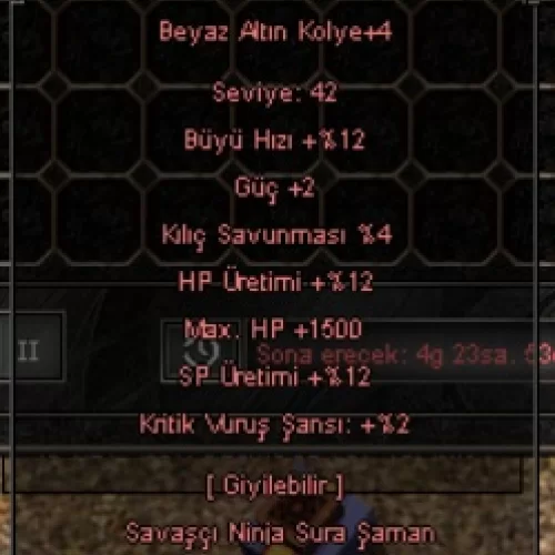  1.5 K HP 5 EFSUN 2 KRİTİK 12 HP ÜRETİMİ B. ALTIN KOLYE