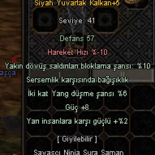  ELİT SİYAH YUVARLAK KALKAN