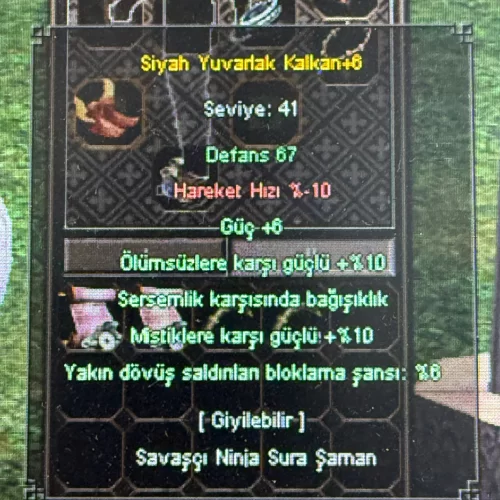  siyah yuvarlak kalkan sersemlik güç