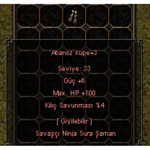  ABANOZ KÜPE +3, 4 KILIÇ SAV.LI