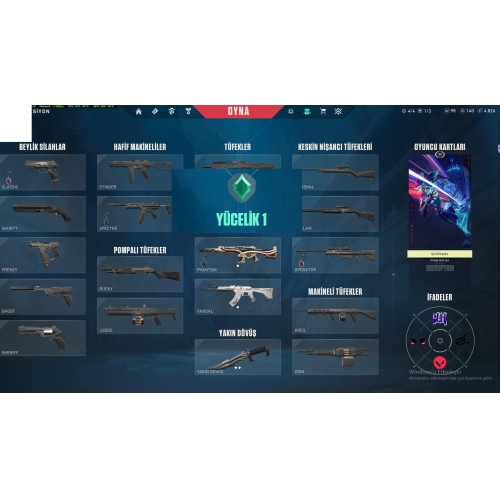  3 SKİNS 1 KNİFE YÜCELİK 1 YAĞMACI KNİFE KAPLAN PHANTOM MAİLLİ MAİNLİK HESAP ACC
